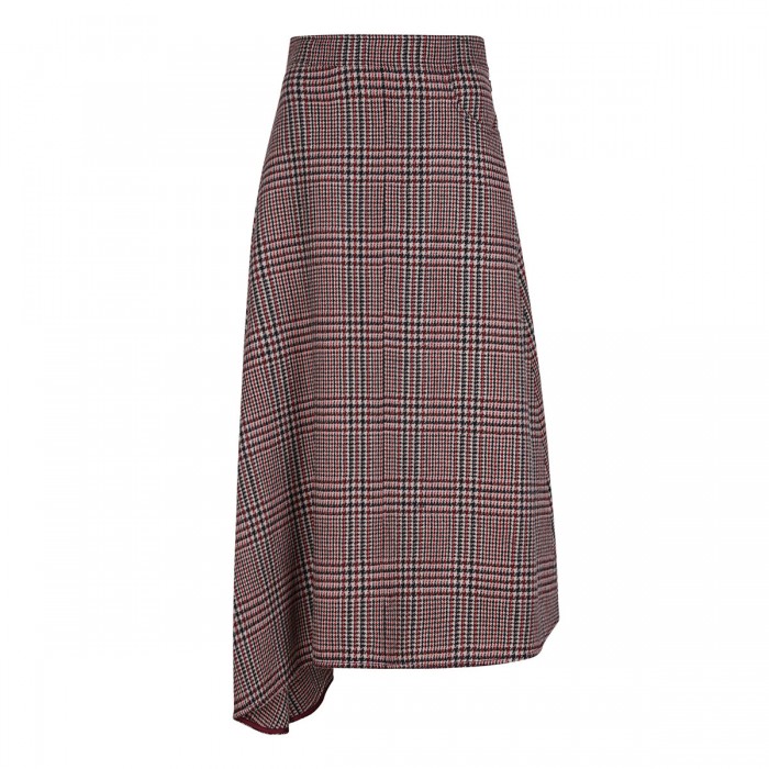 Asymmetric midi skirt