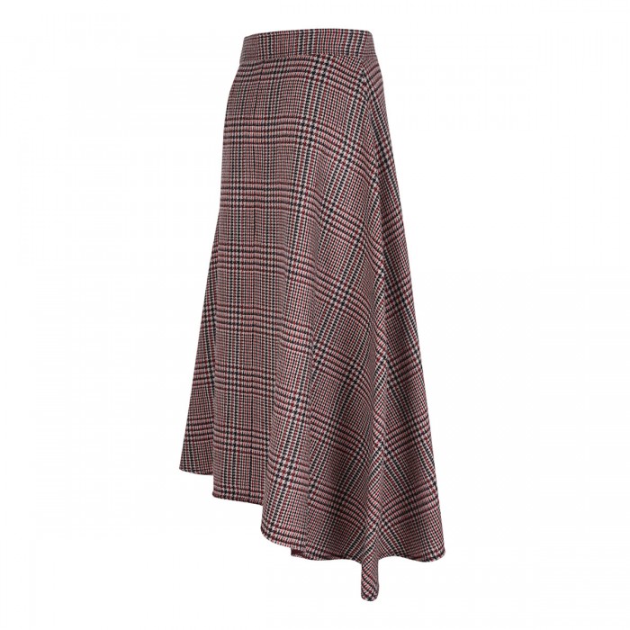 Asymmetric midi skirt
