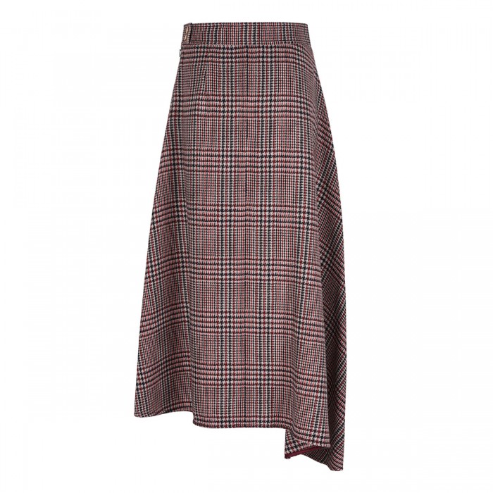 Asymmetric midi skirt