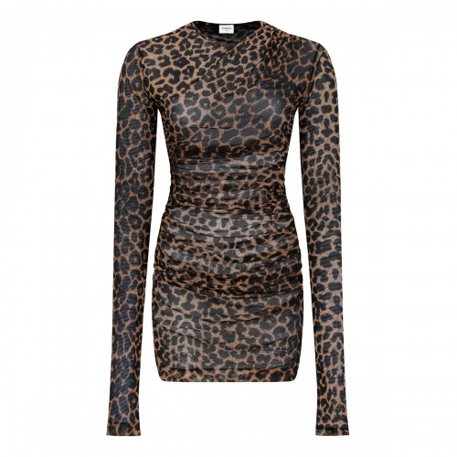 Leopard tulle jersey mini...