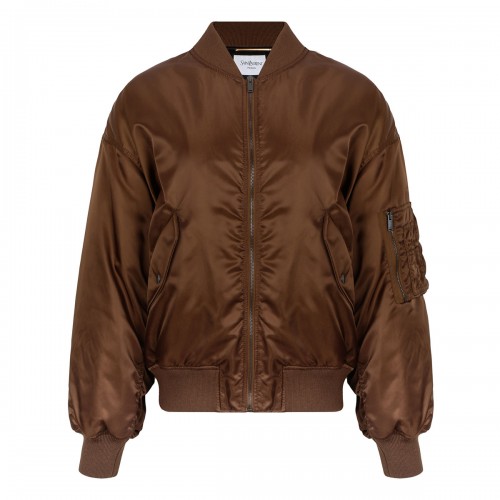 Shiny nylon bomber jacket