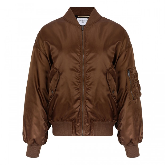 Shiny nylon bomber jacket