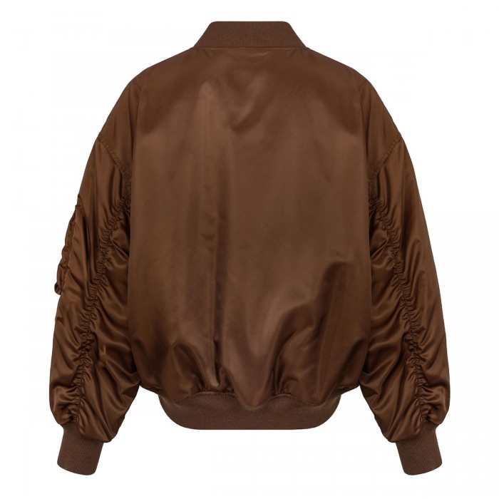 Shiny nylon bomber jacket