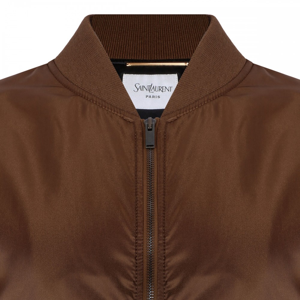 Shiny nylon bomber jacket