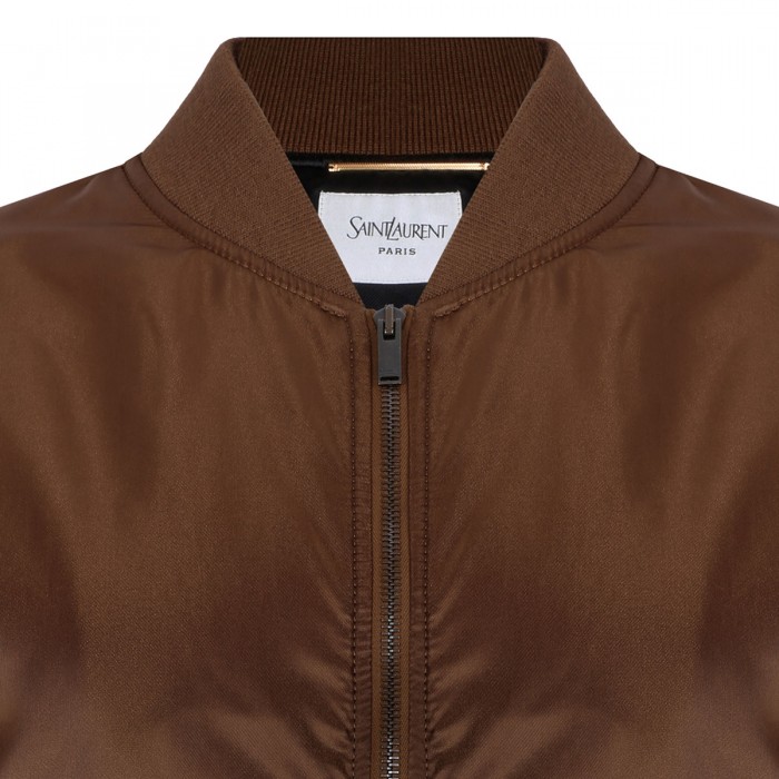 Shiny nylon bomber jacket