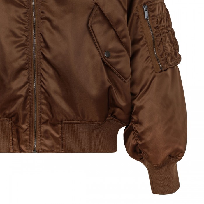Shiny nylon bomber jacket
