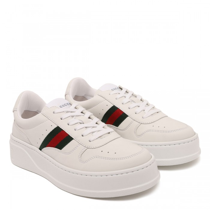 Leather chunky sneakers