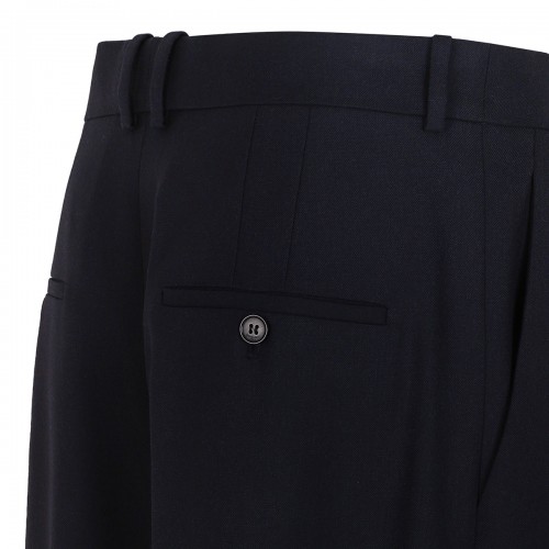 Wool gabardine wide pants 2