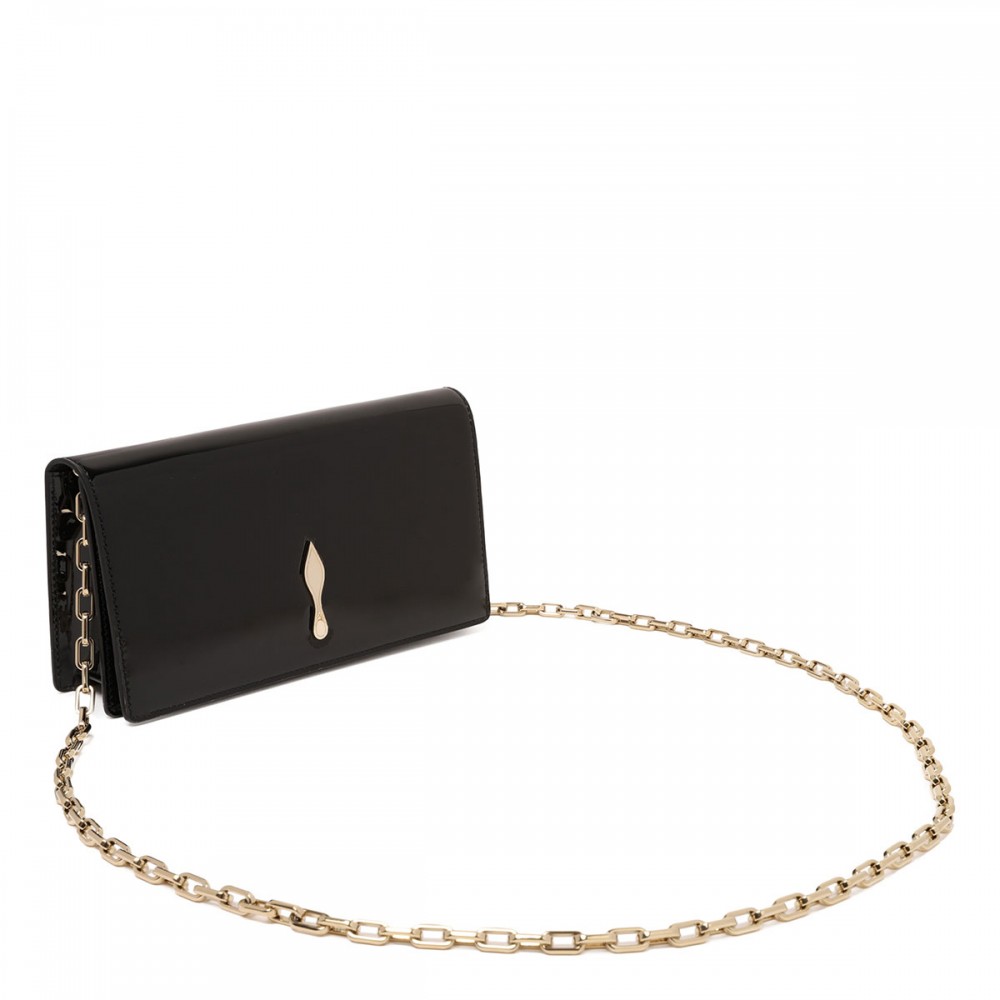 Bettina patent leather clutch