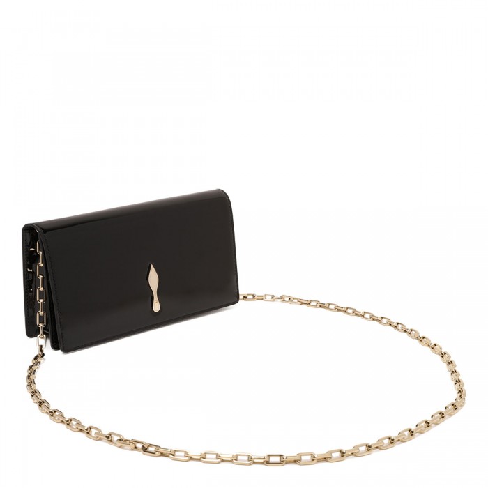 Bettina patent leather clutch