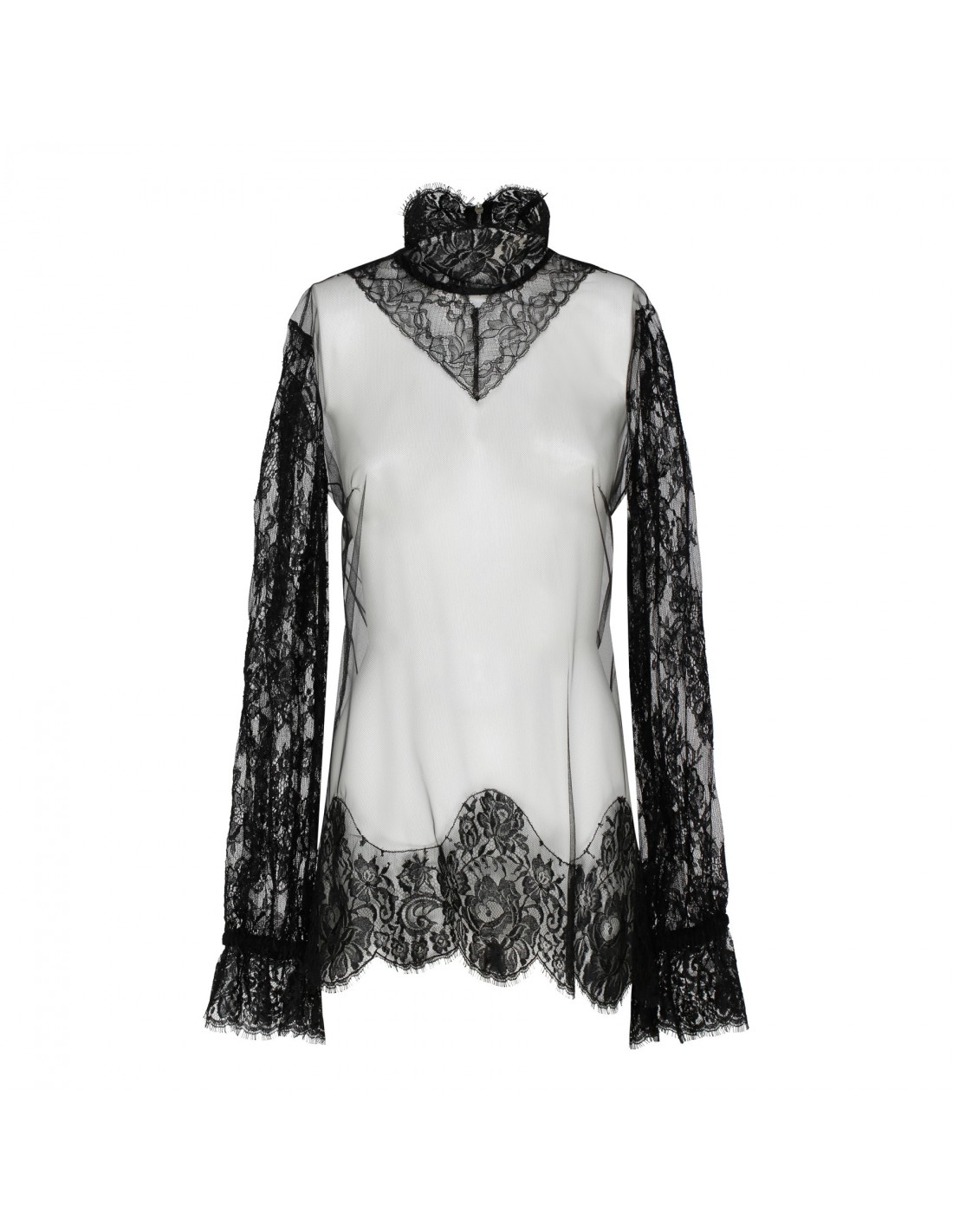 Tulle and lace shirt