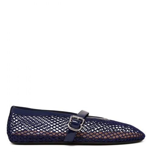 Blue ocean fishnet ballerinas