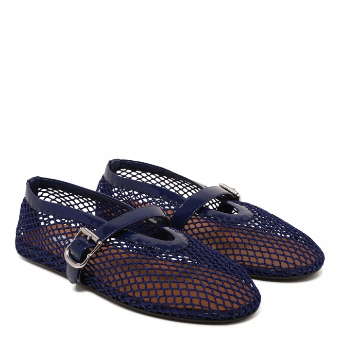 Blue ocean fishnet ballerinas