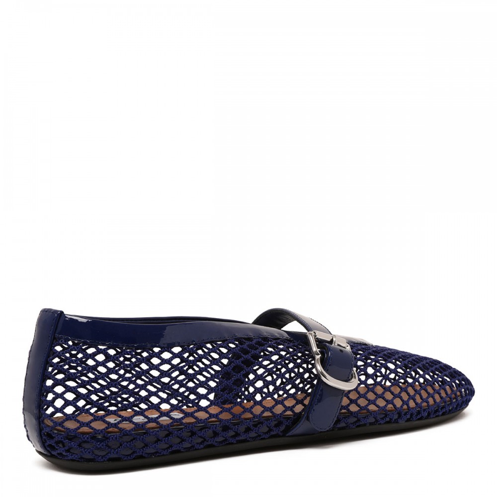 Blue ocean fishnet ballerinas