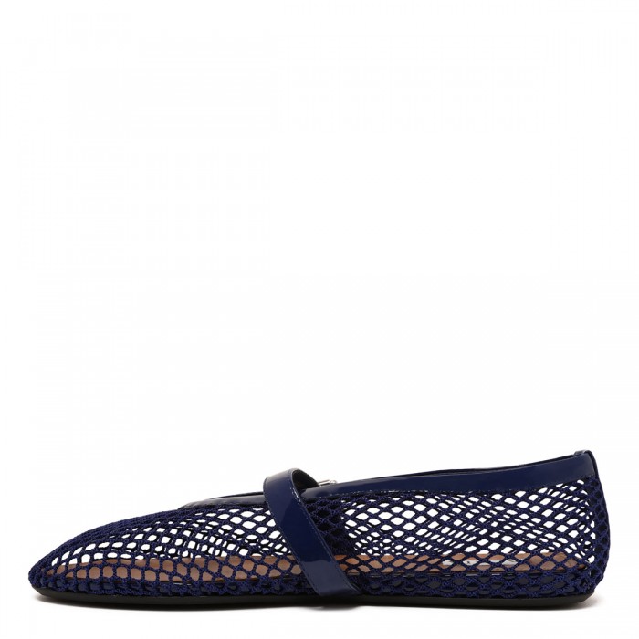Blue ocean fishnet ballerinas