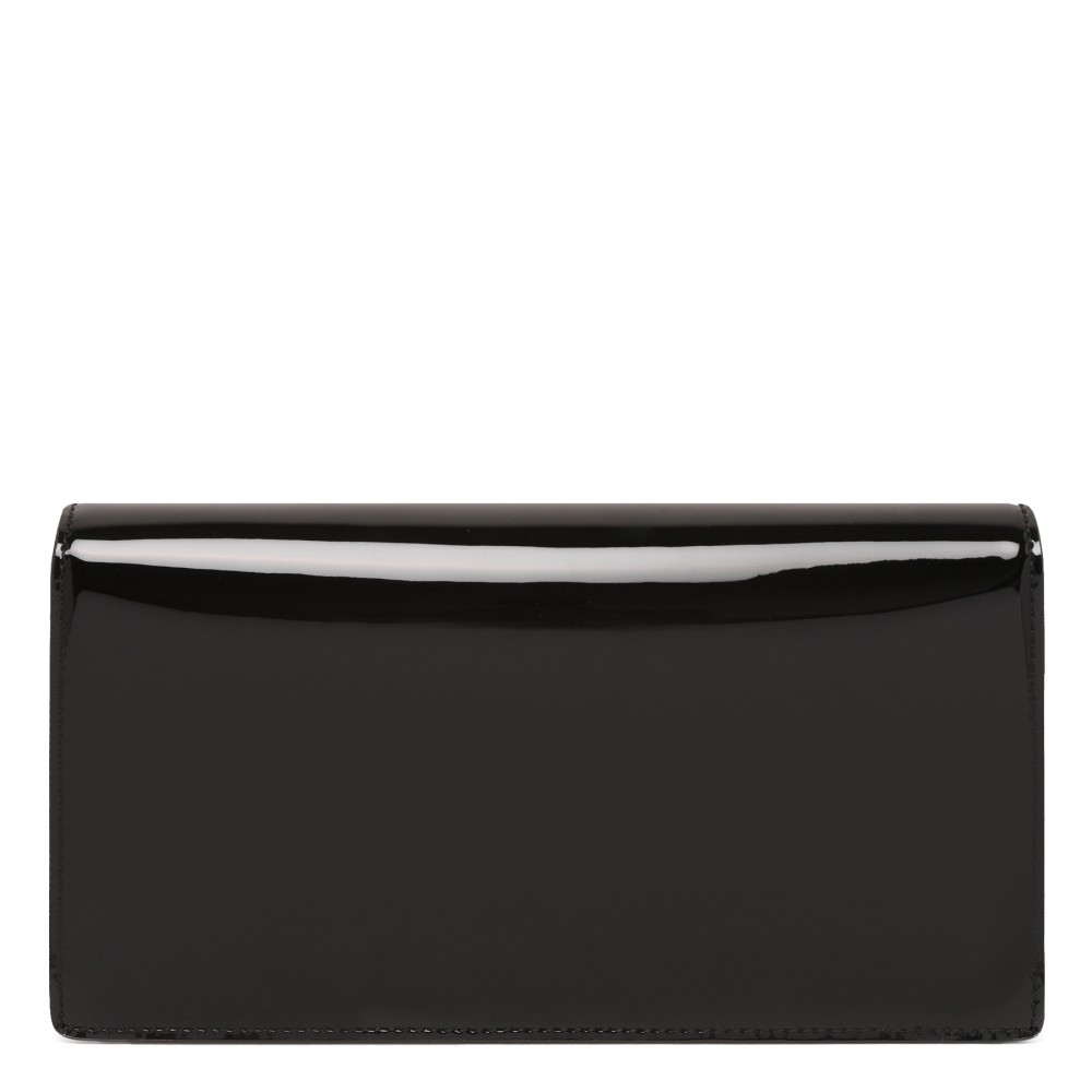 Bettina patent leather clutch