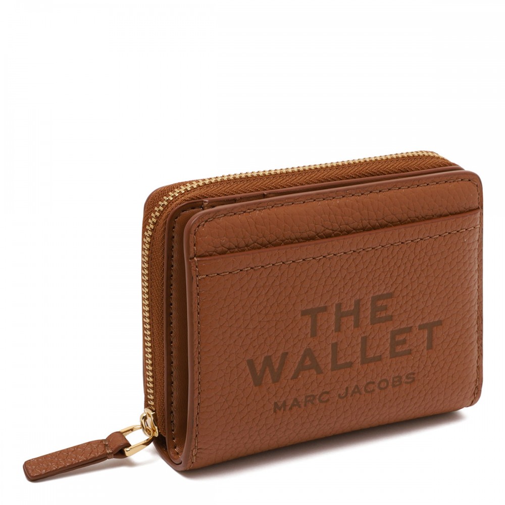 The leather mini compact wallet