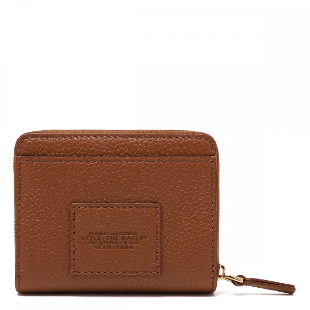 The leather mini compact wallet