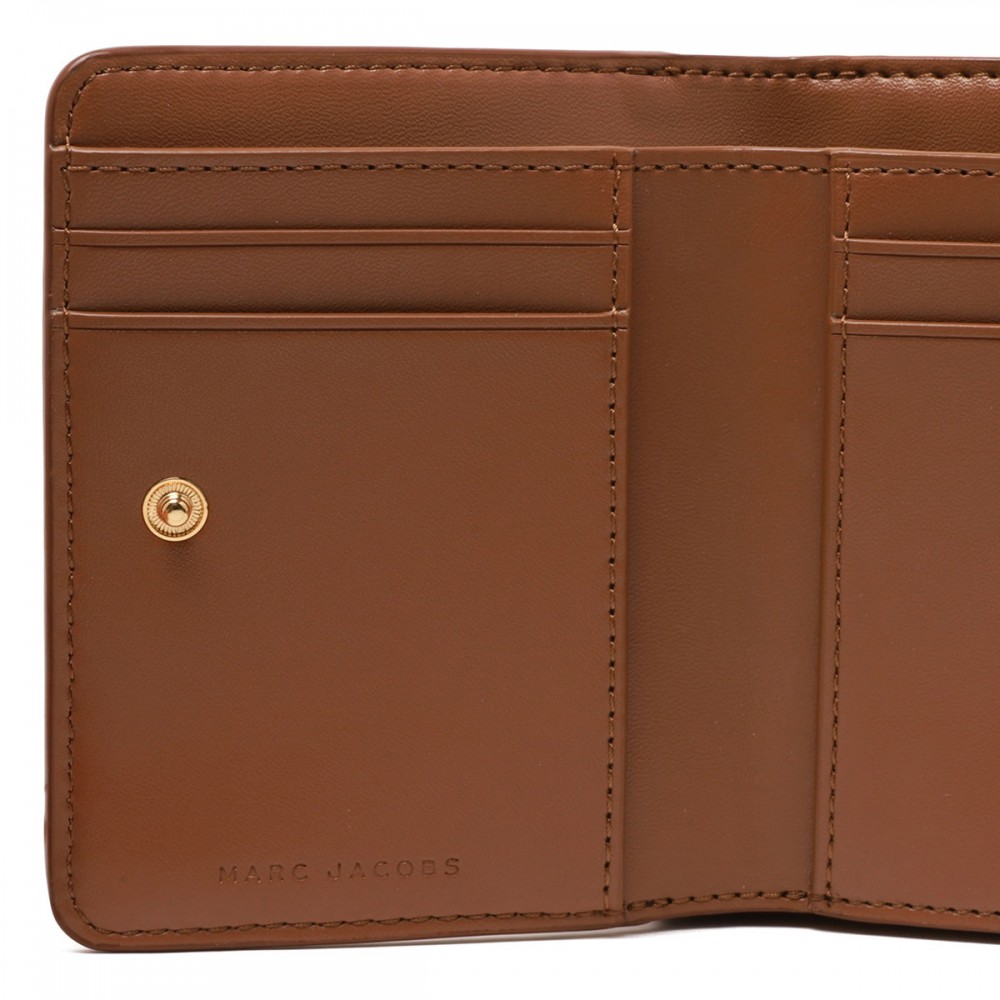 The leather mini compact wallet