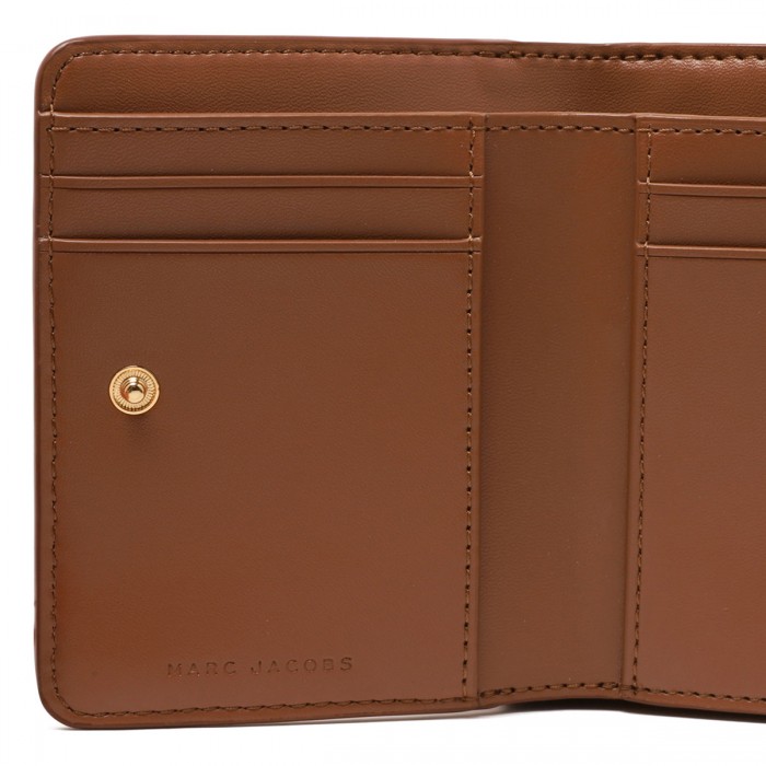 The leather mini compact wallet