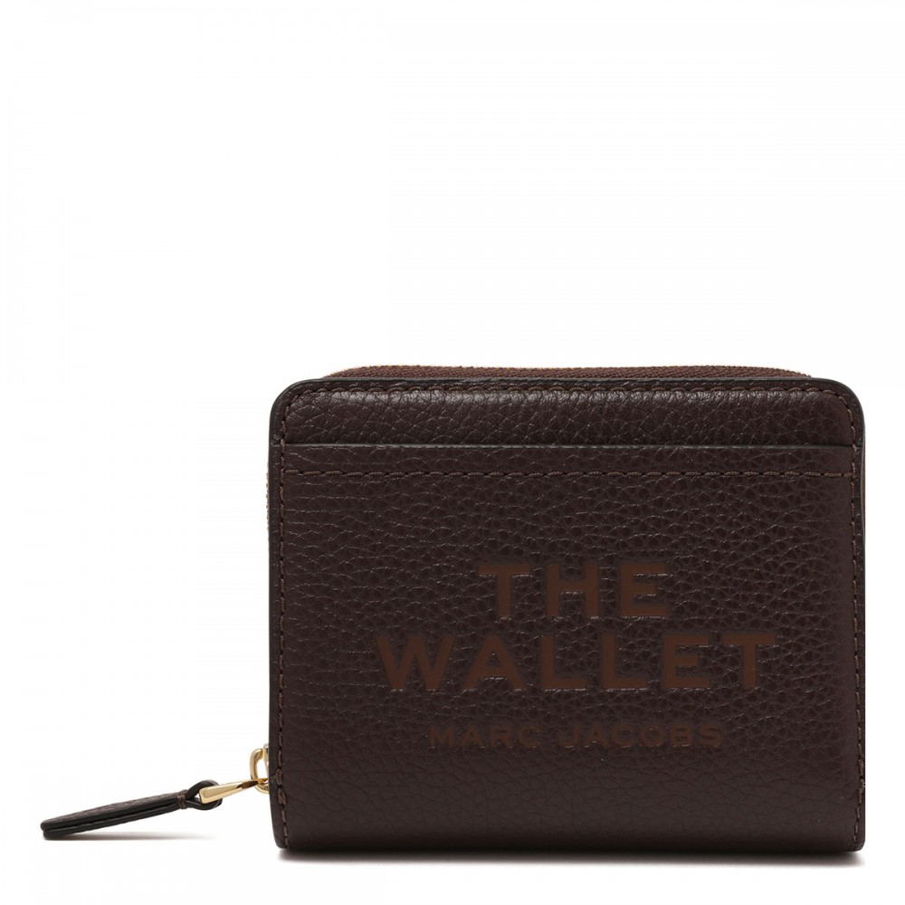 The leather mini compact wallet
