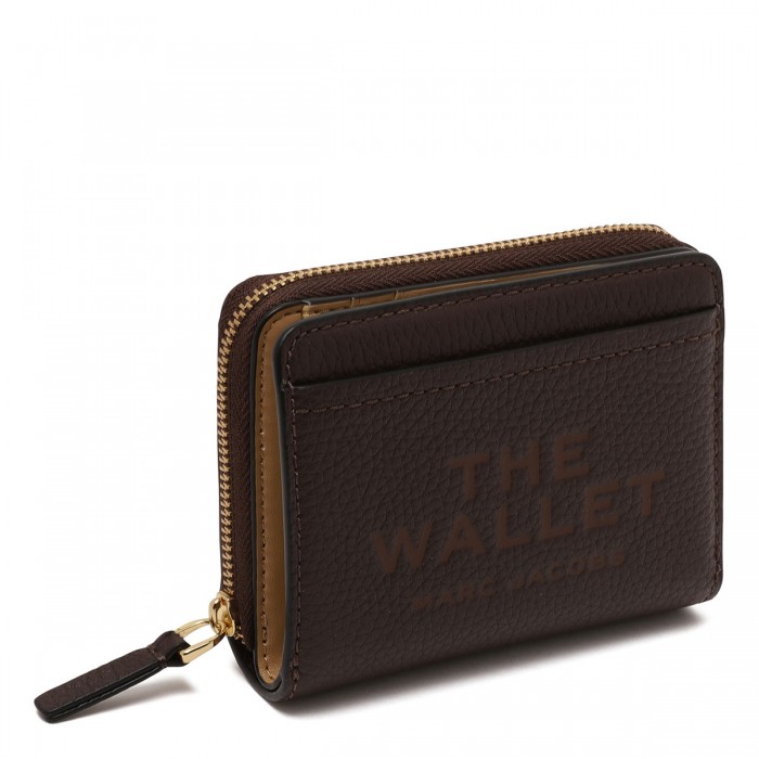 The leather mini compact wallet