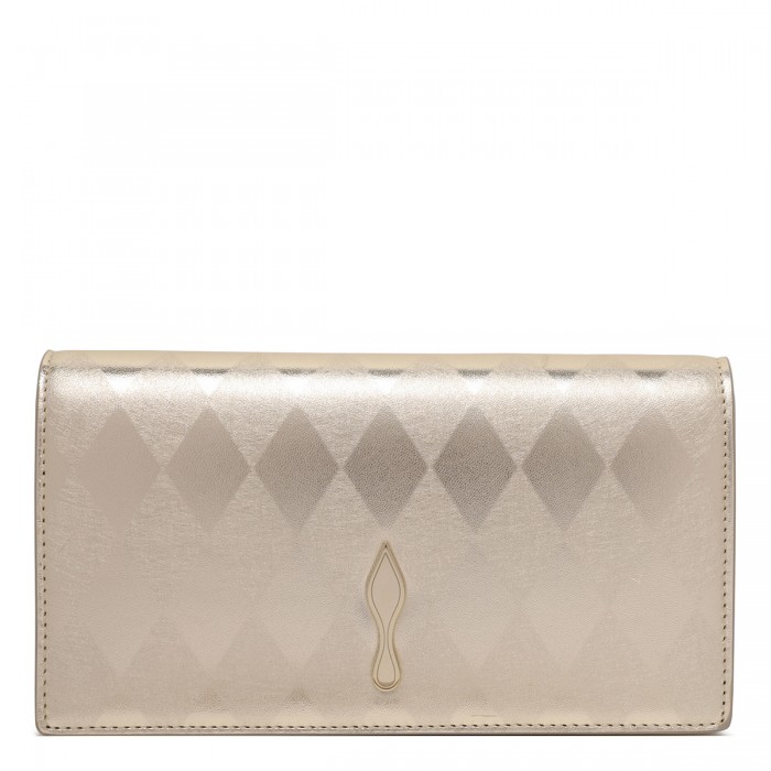 Bettina diamond-shaped leather clutch
