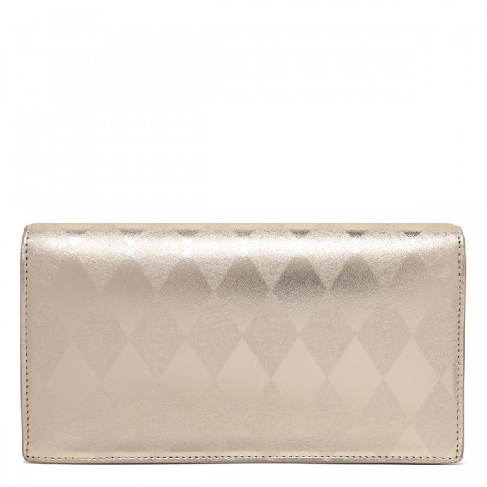 Bettina diamond-shaped leather clutch