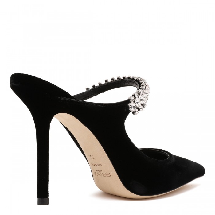 Bing 100 black velvet mules