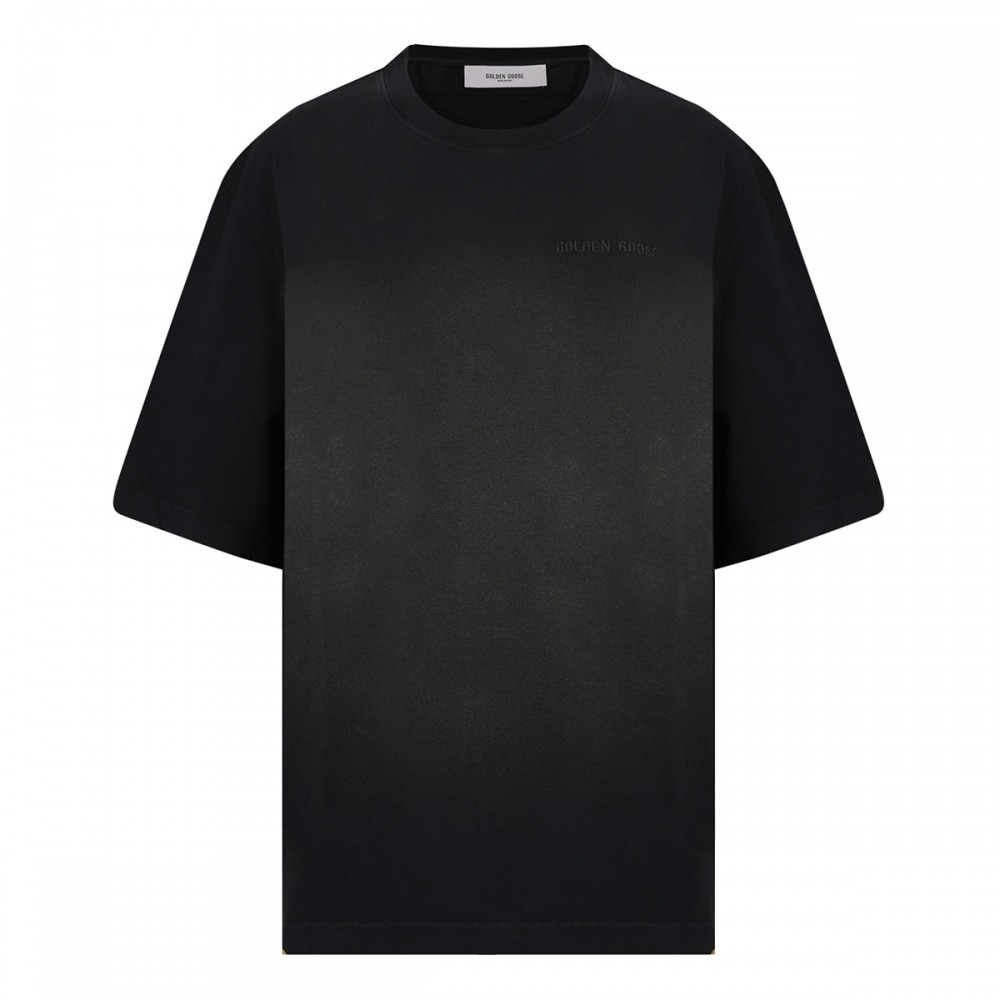 Black cotton jersey T-shirt