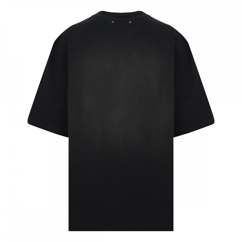 Black cotton jersey T-shirt