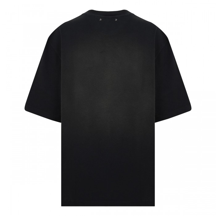 Black cotton jersey T-shirt