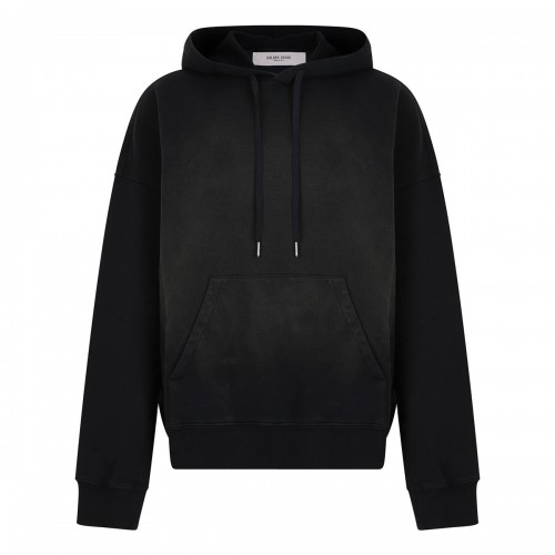 Black cotton hoodie