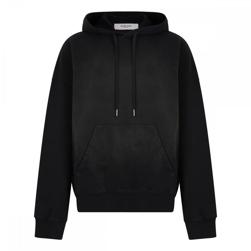 Black cotton hoodie