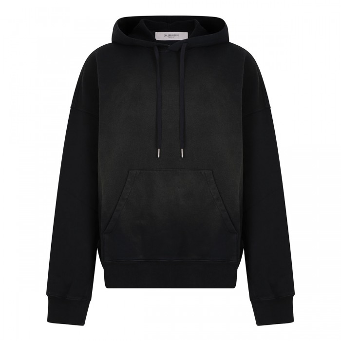 Black cotton hoodie