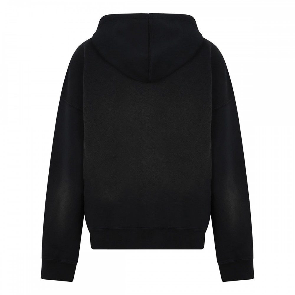 Black cotton hoodie