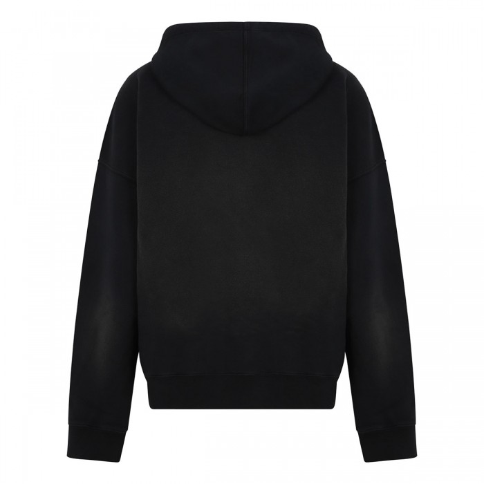 Black cotton hoodie
