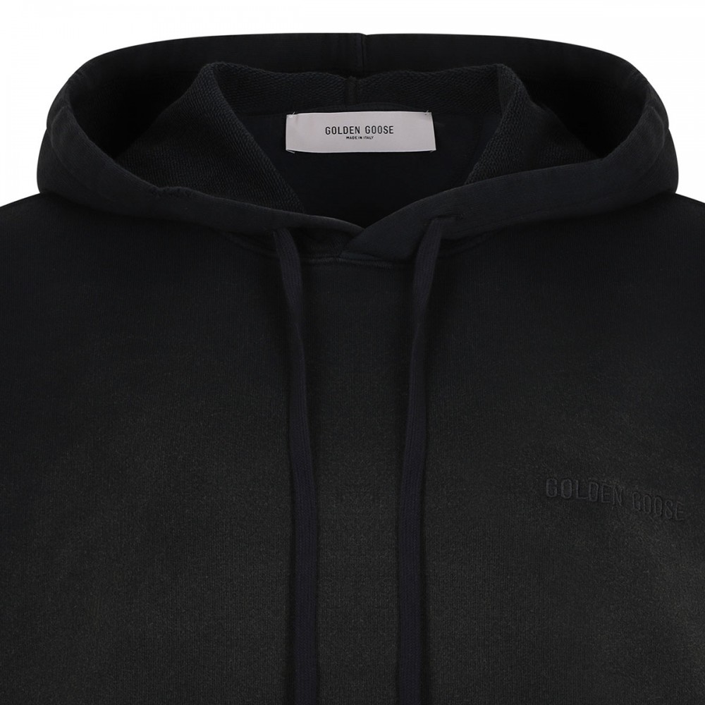 Black cotton hoodie