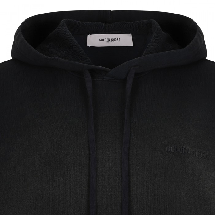Black cotton hoodie
