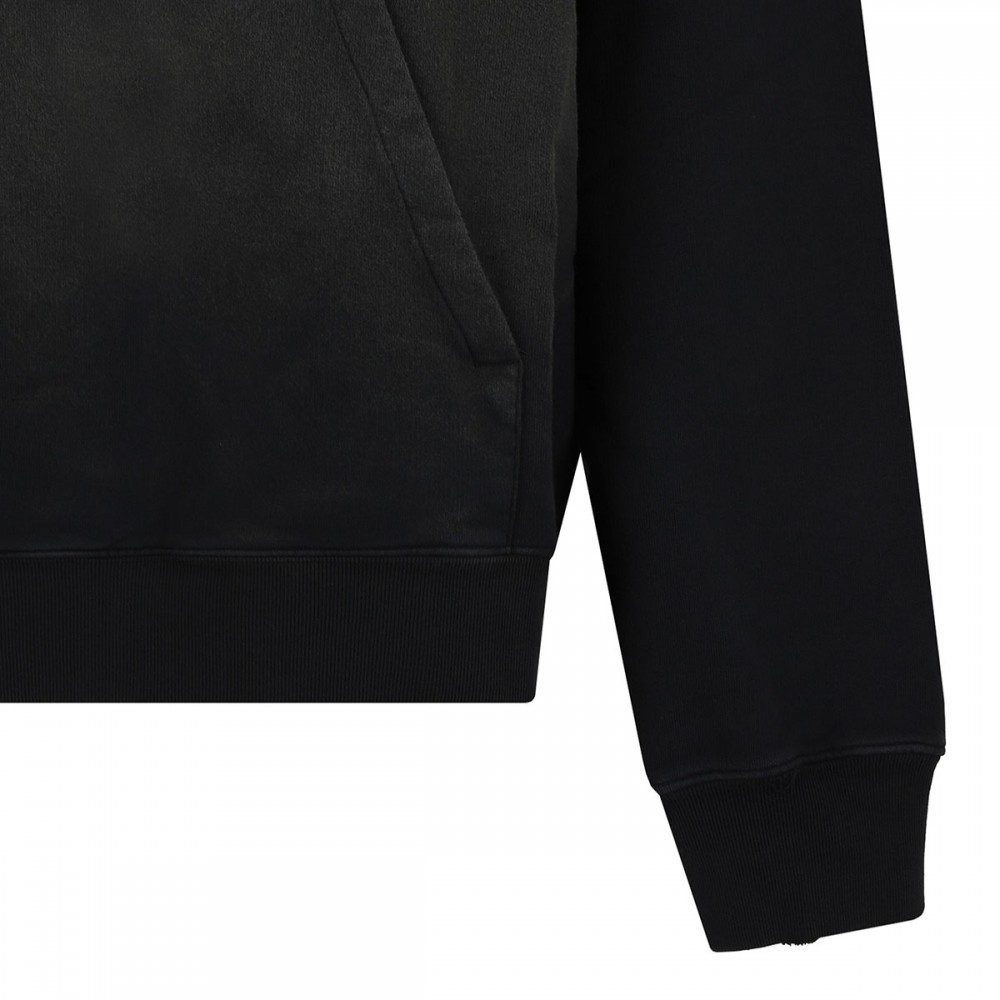 Black cotton hoodie