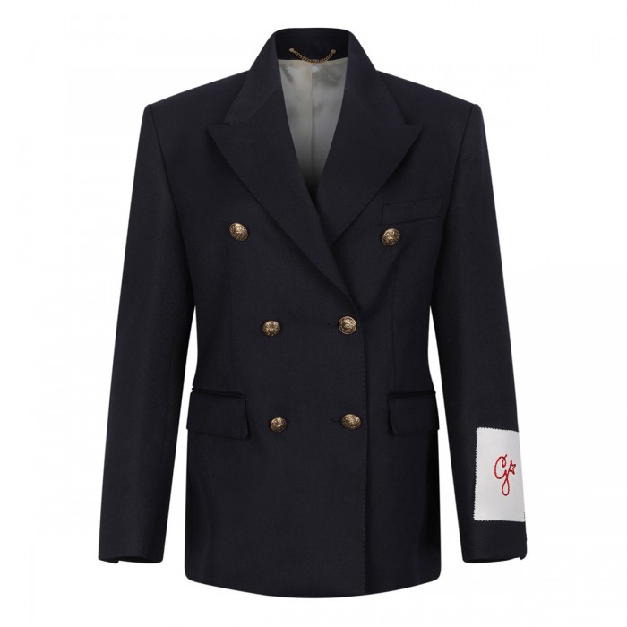 Dark blue double-breasted blazer