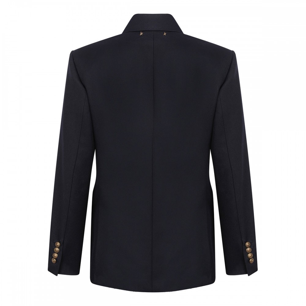 Dark blue double-breasted blazer