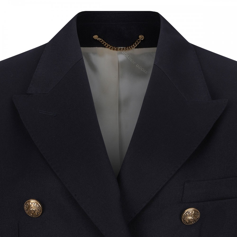 Dark blue double-breasted blazer