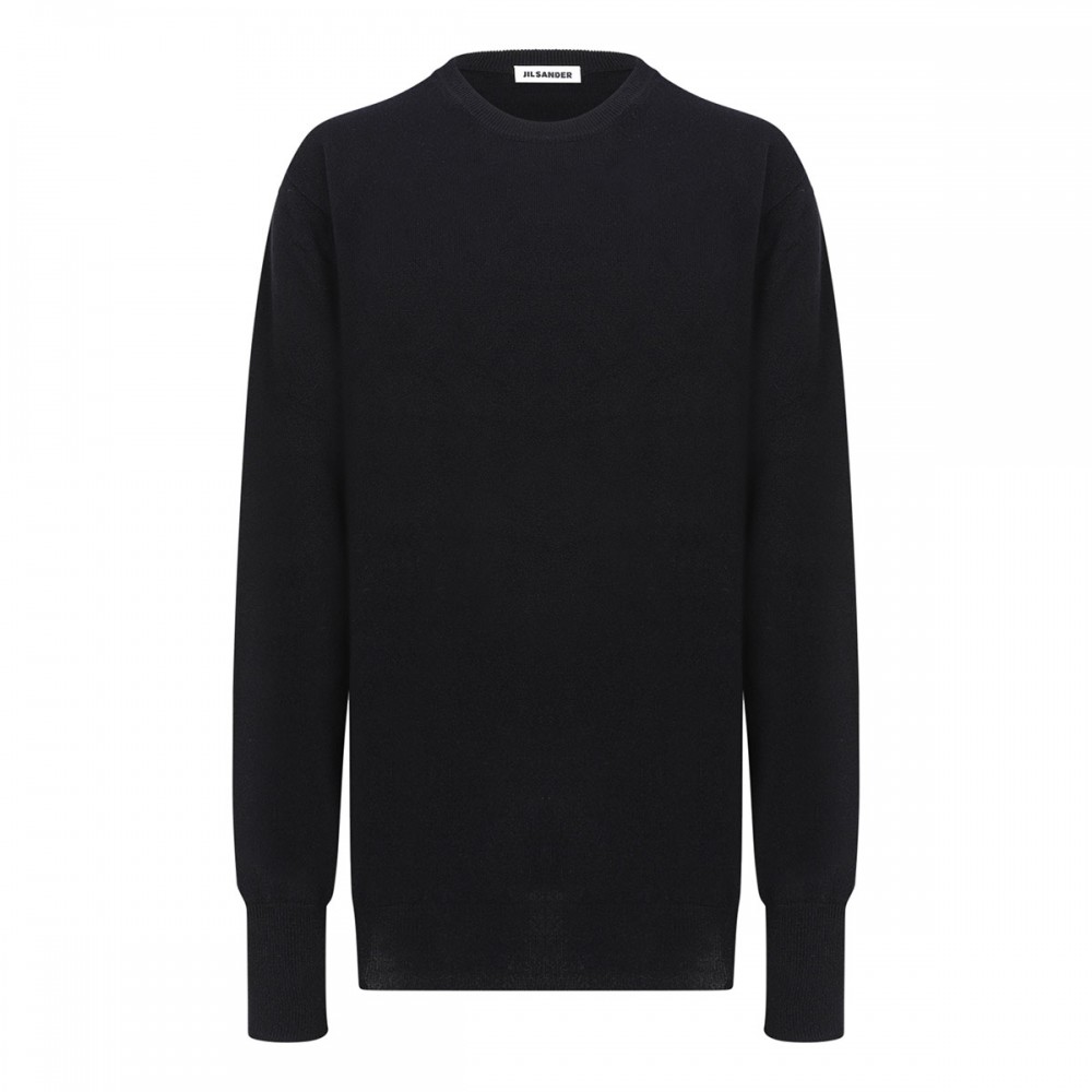 Black virgin wool sweater