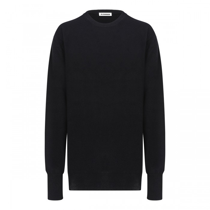 Black virgin wool sweater