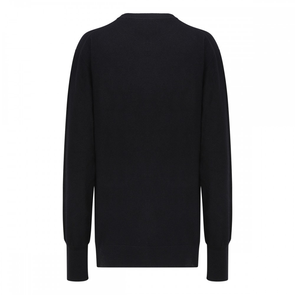 Black virgin wool sweater
