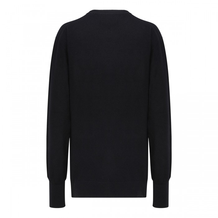 Black virgin wool sweater