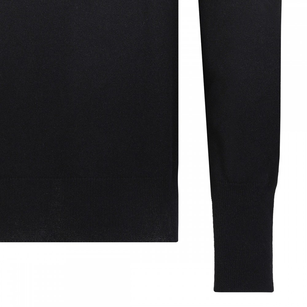 Black virgin wool sweater