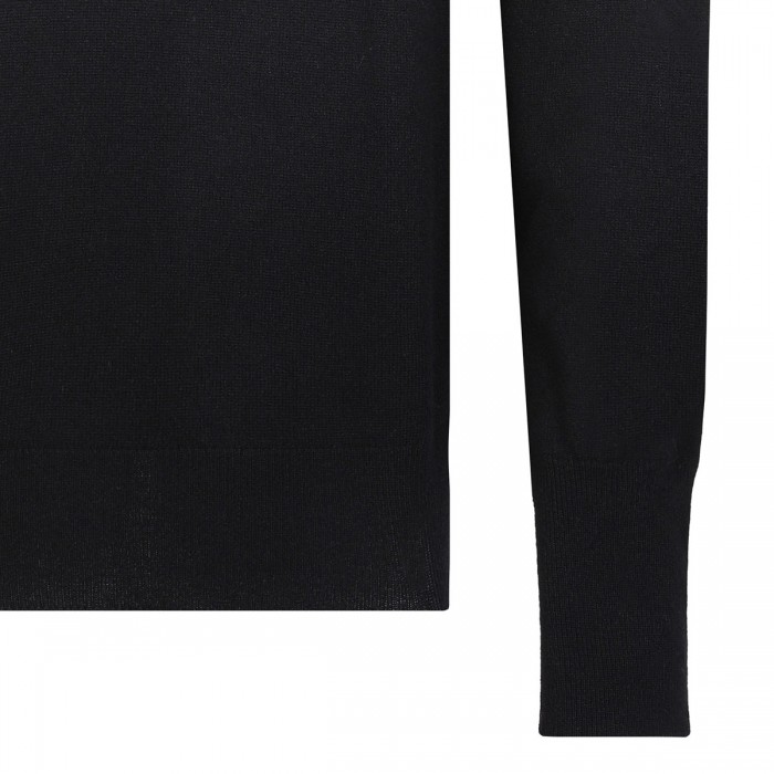 Black virgin wool sweater