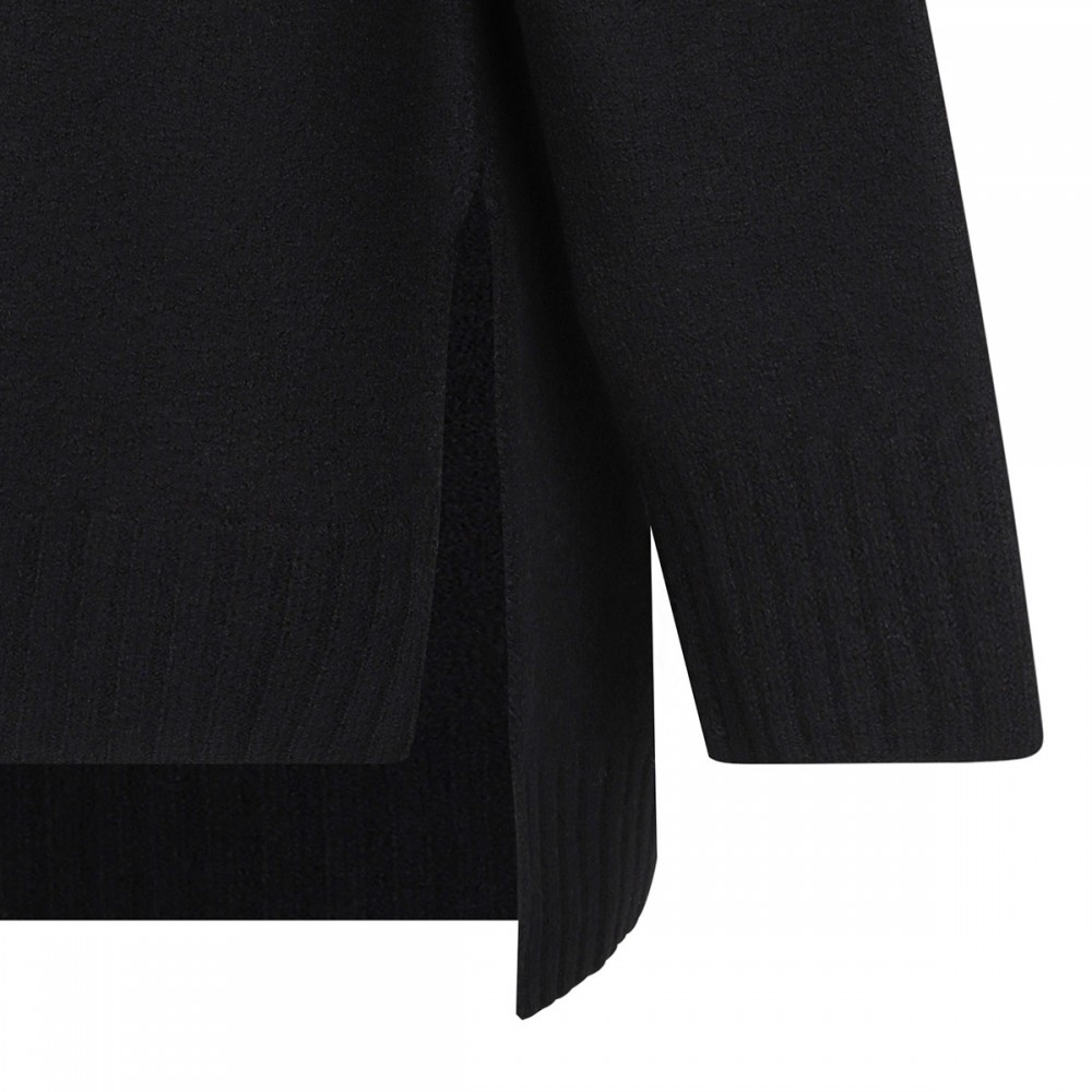 Black wool sweater